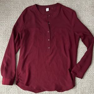 Old Navy long sleeve satin shirt